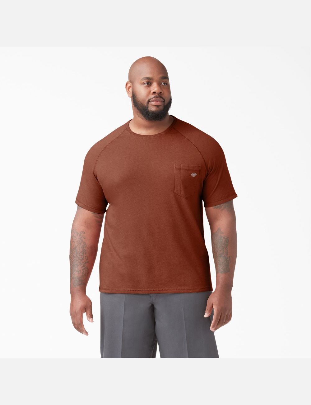 Hauts Dickies Cooling Corta Sleeve Rouge | 014TKHFOU