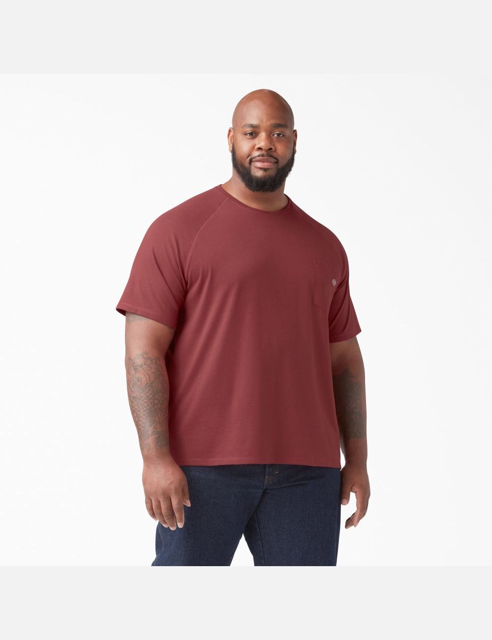 Hauts Dickies Cooling Corta Sleeve Rouge | 401JFBOKI