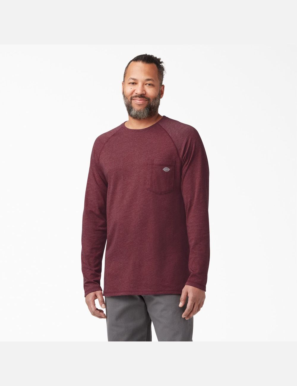 Hauts Dickies Cooling Long Sleeve Bordeaux | 190SZINWP