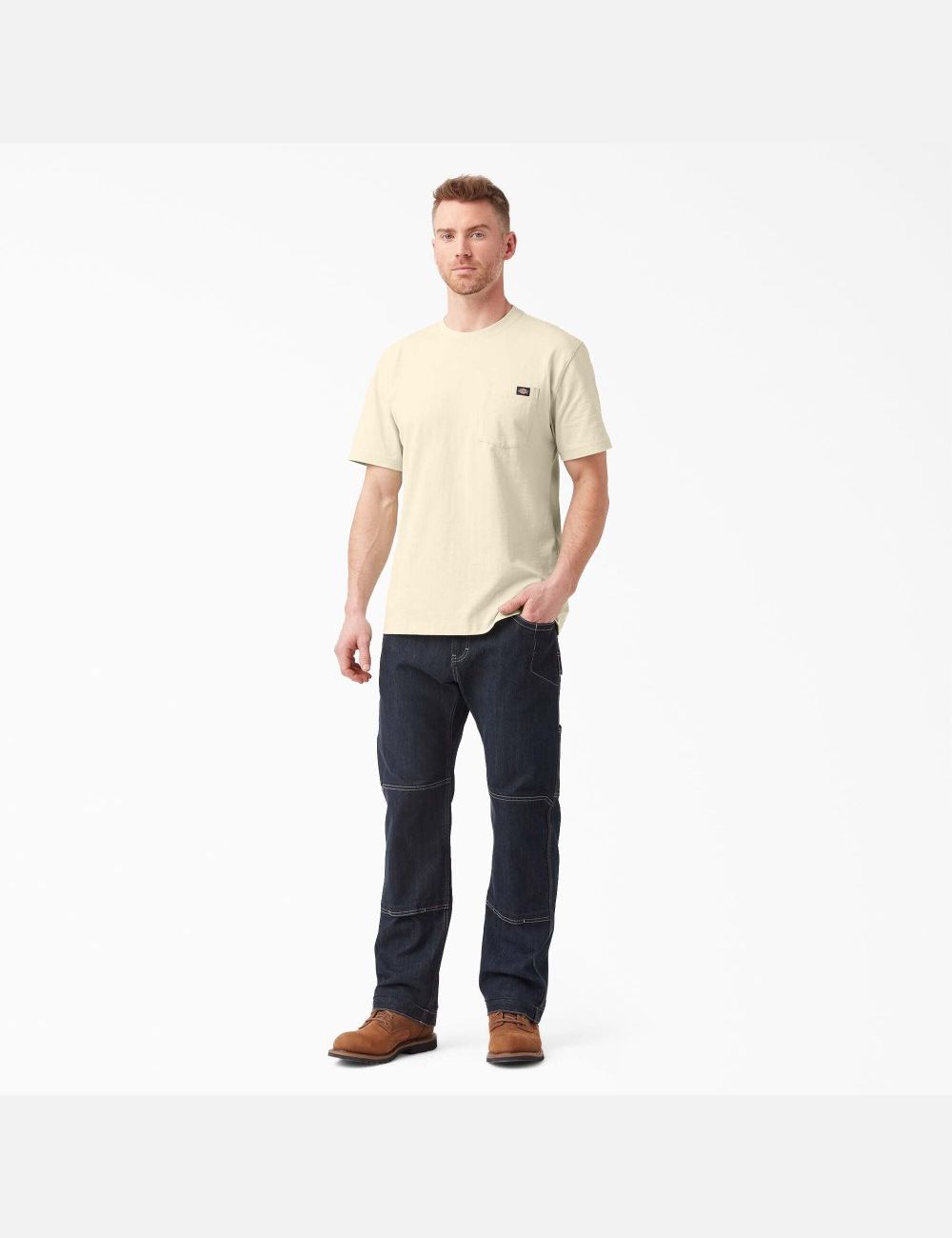 Hauts Dickies Corta Sleeve Heavyweight Beige | 801GDHZOF