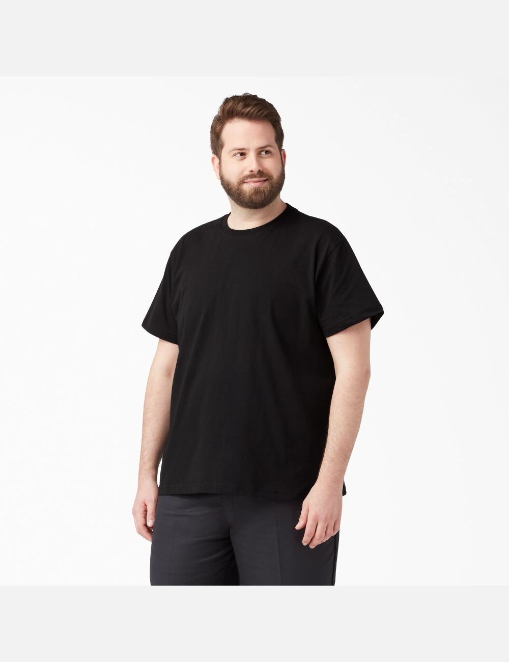 Hauts Dickies Corta Sleeve Heavyweight Crew Neck Noir | 107CMPVRQ