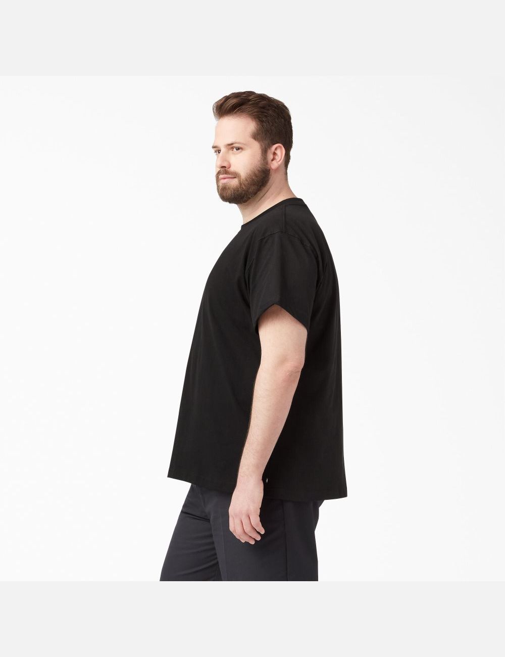 Hauts Dickies Corta Sleeve Heavyweight Crew Neck Noir | 107CMPVRQ