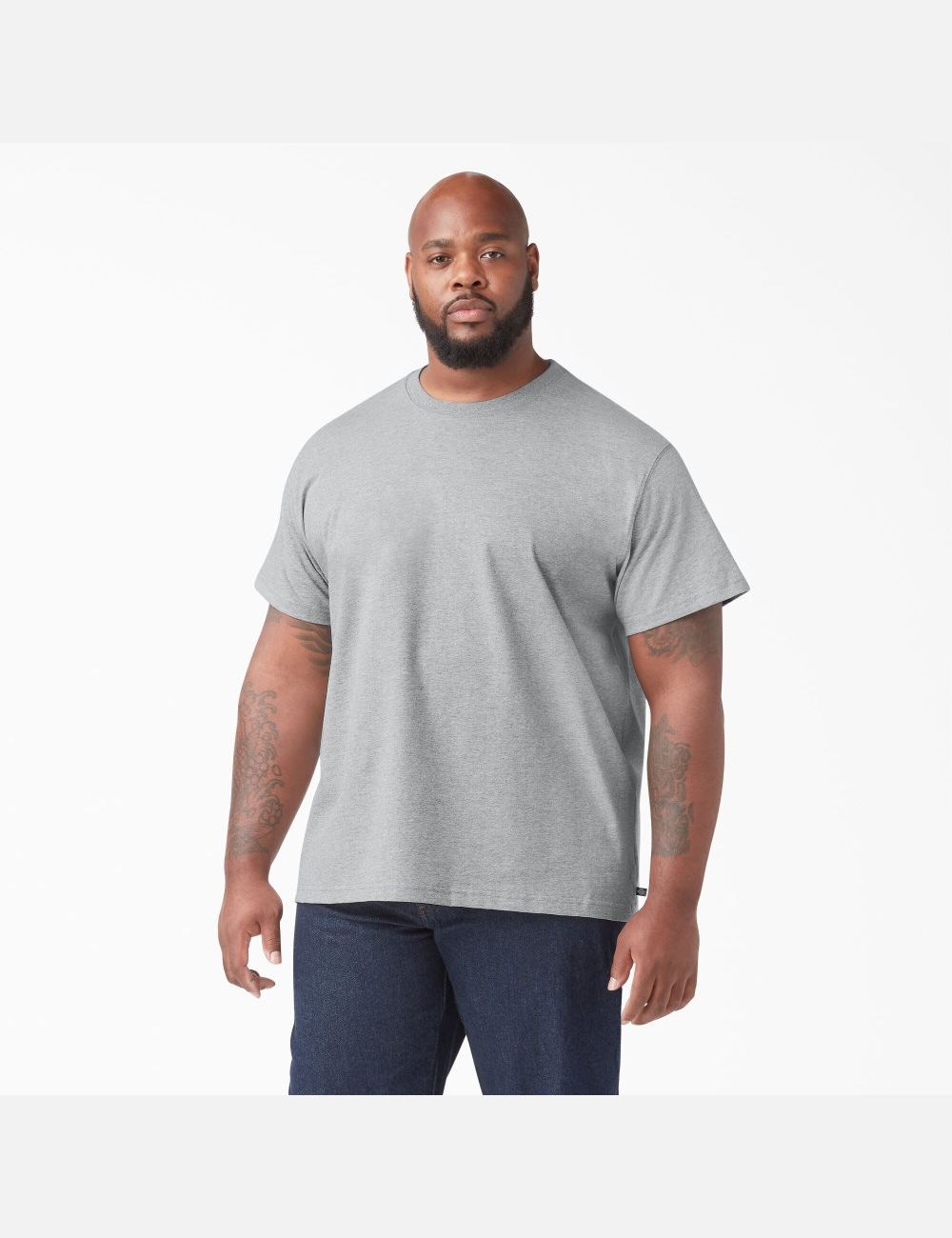 Hauts Dickies Corta Sleeve Heavyweight Crew Neck Grise | 197XLVBOM