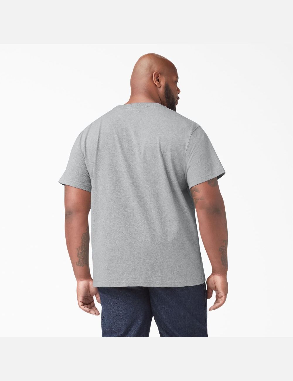 Hauts Dickies Corta Sleeve Heavyweight Crew Neck Grise | 197XLVBOM