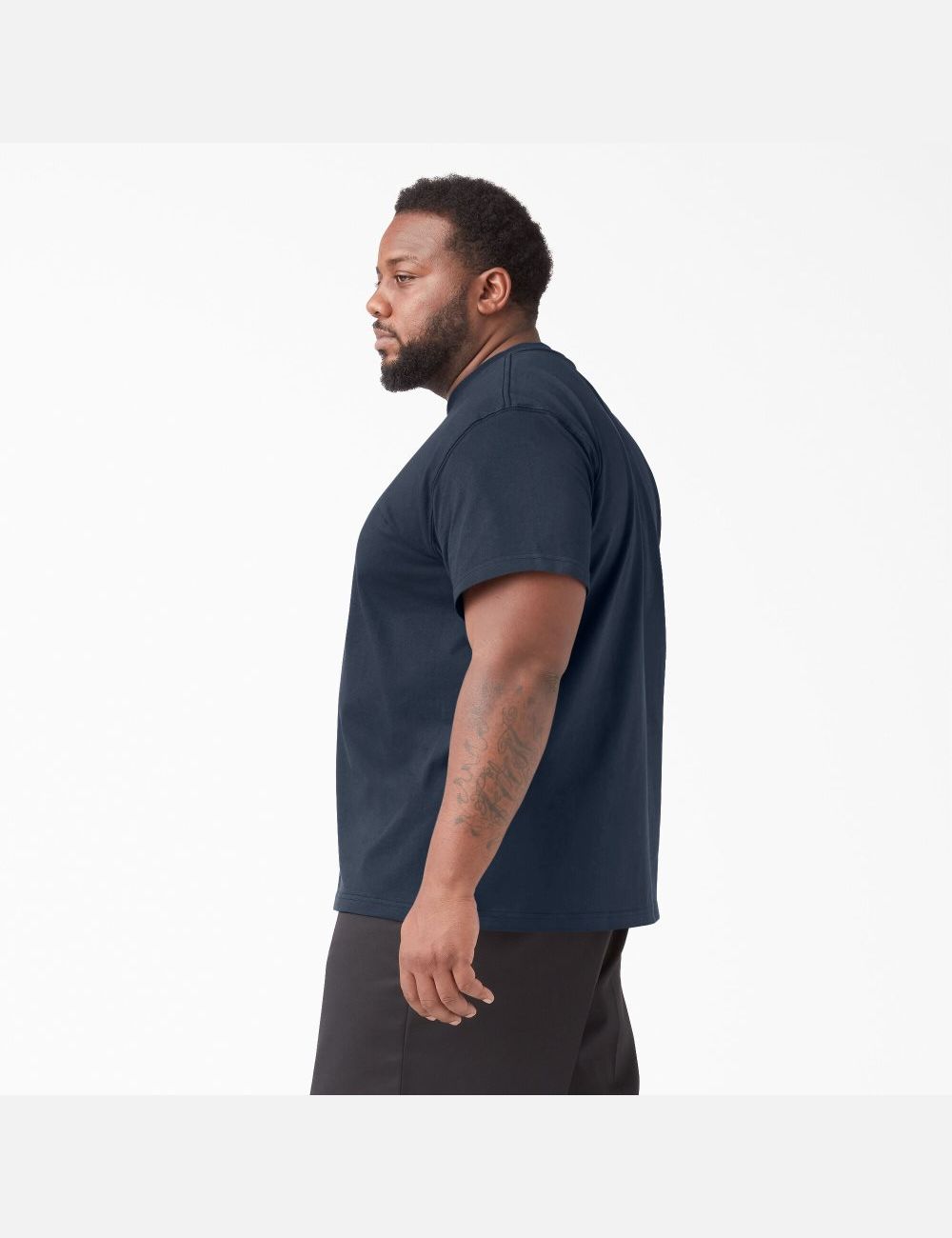 Hauts Dickies Corta Sleeve Heavyweight Crew Neck Bleu Marine | 521OGTKLF