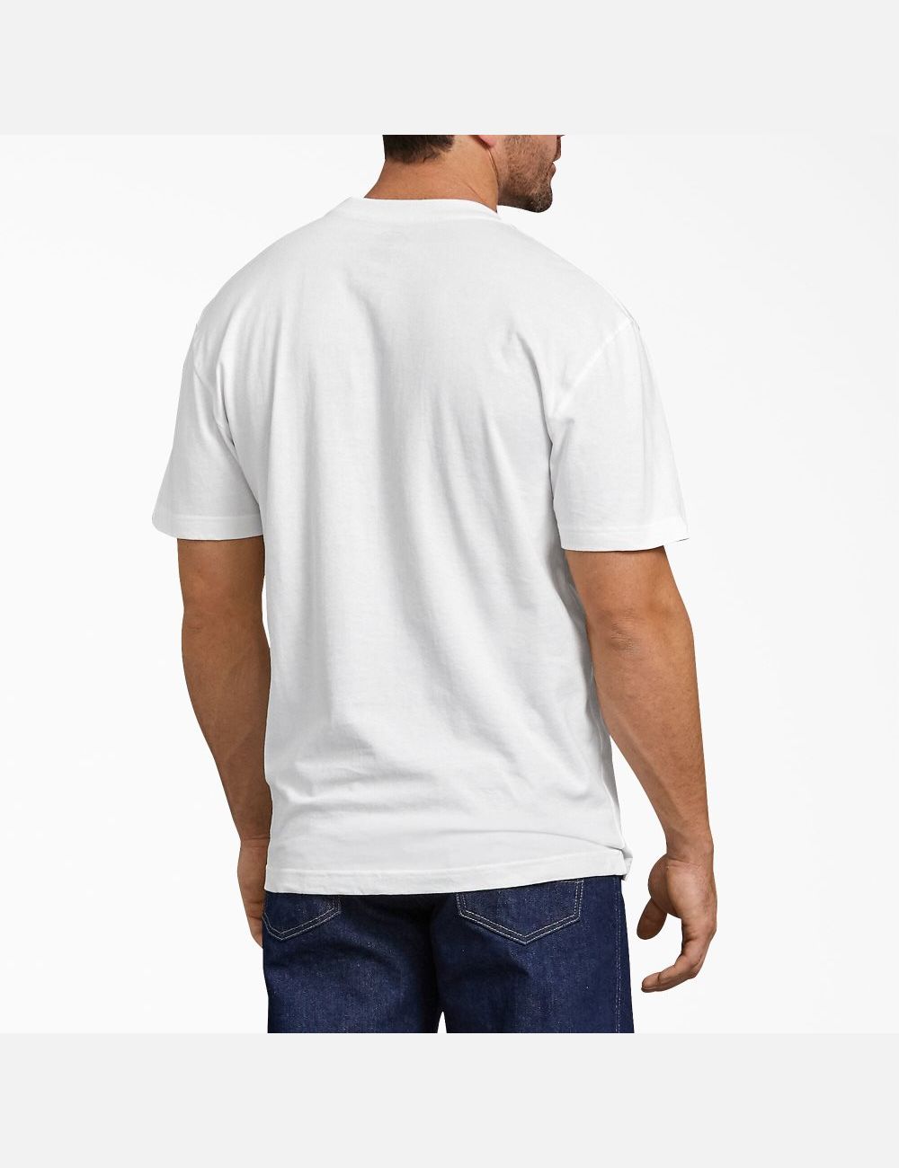 Hauts Dickies Corta Sleeve Heavyweight Crew Neck Blanche | 731XBIKST