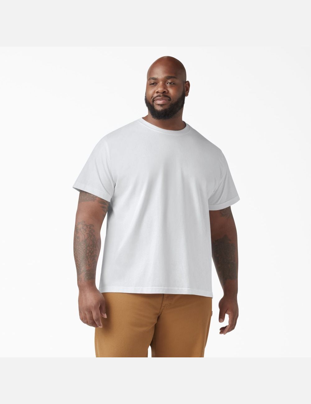 Hauts Dickies Corta Sleeve Heavyweight Crew Neck Blanche | 731XBIKST