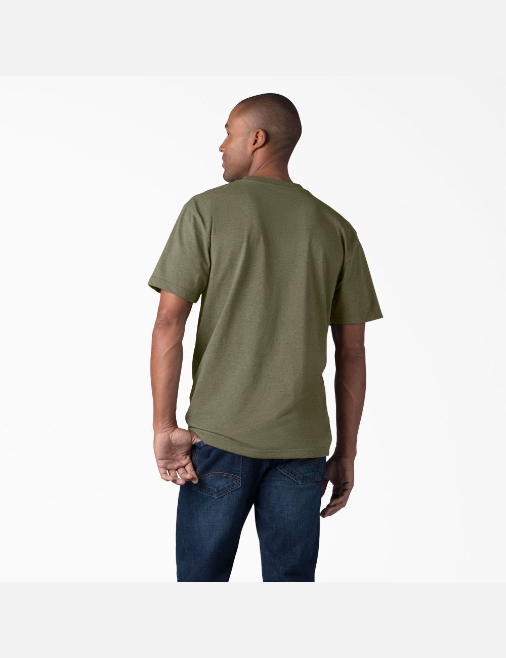 Hauts Dickies Corta Sleeve Heavyweight Heathered Vert | 213WNMAGU