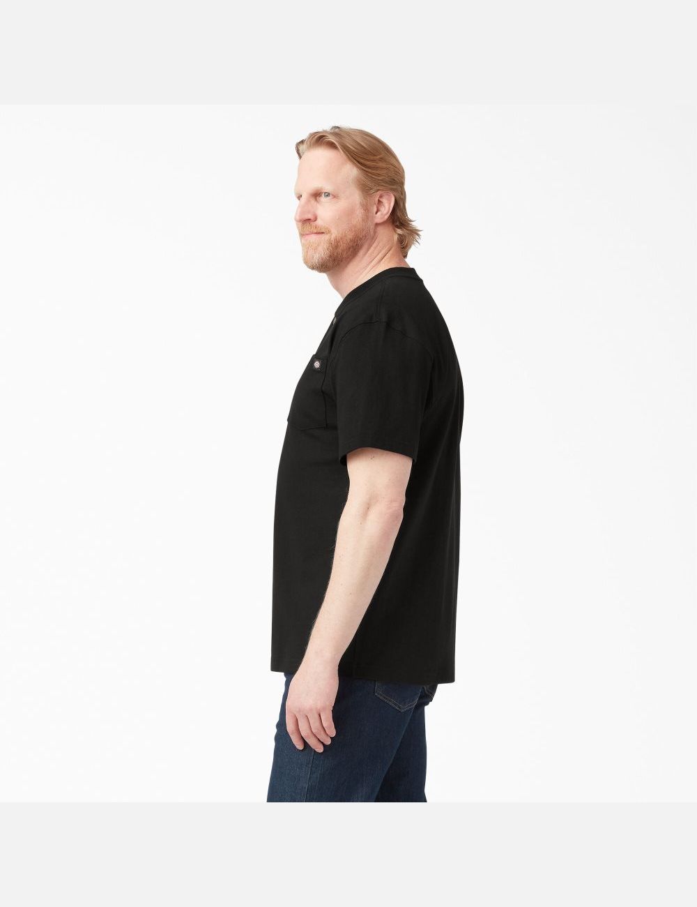 Hauts Dickies Corta Sleeve Heavyweight Henley Noir | 284HVCLUO