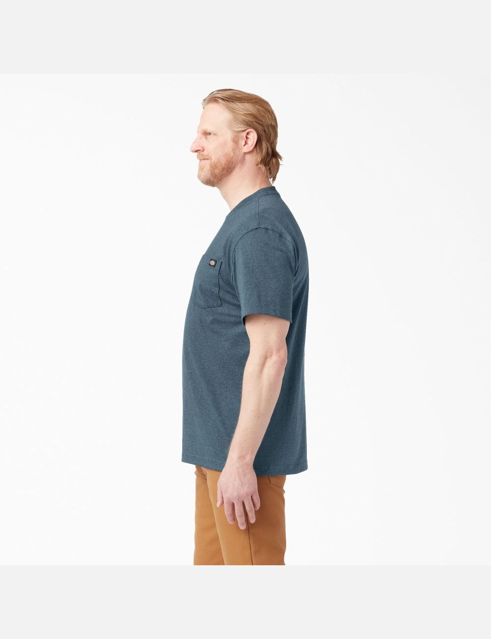 Hauts Dickies Corta Sleeve Heavyweight Heathered Bleu | 627CHANYJ