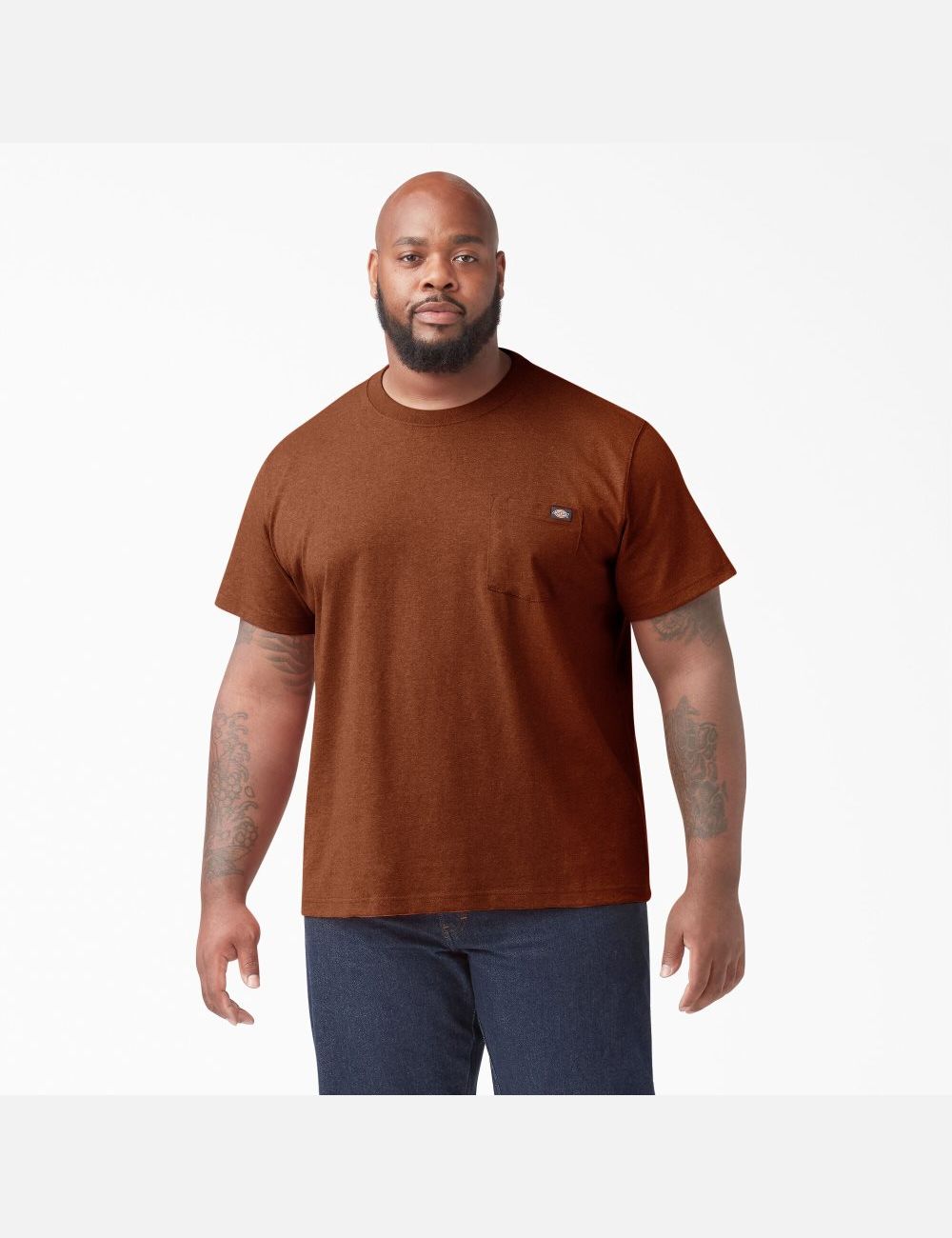 Hauts Dickies Corta Sleeve Heavyweight Heathered Rouge | 635KEZPBX