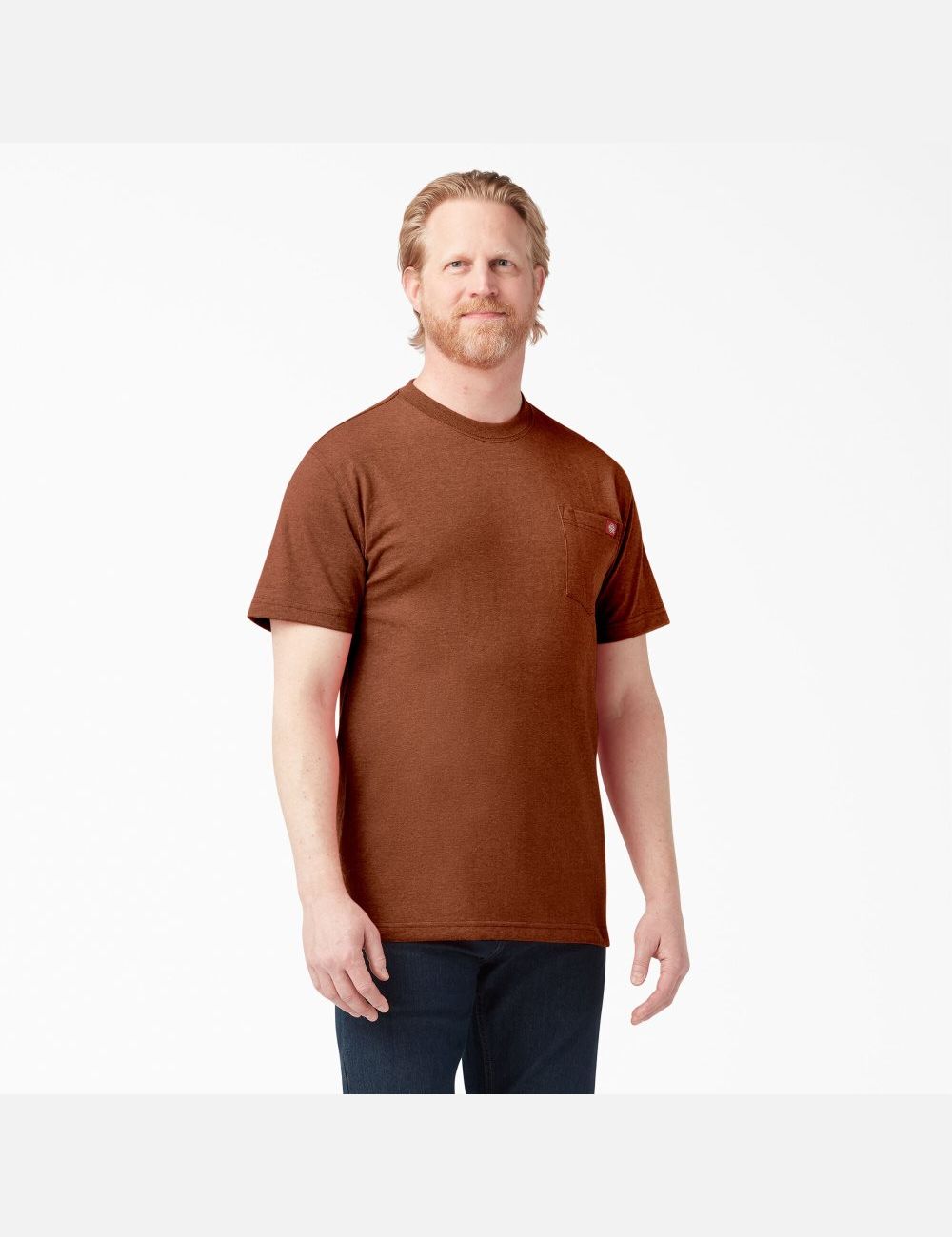 Hauts Dickies Corta Sleeve Heavyweight Heathered Rouge | 635KEZPBX