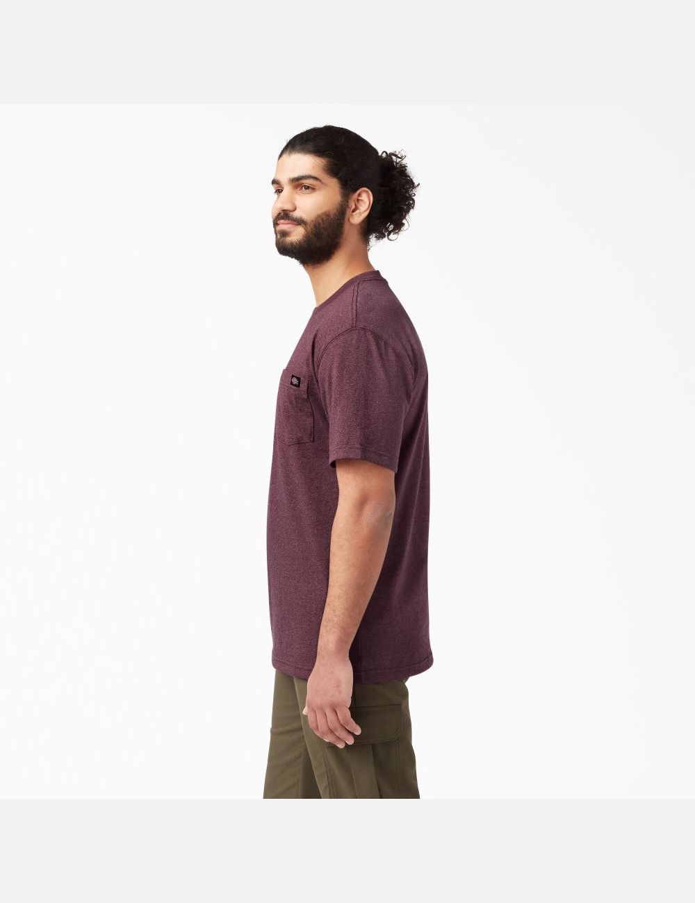 Hauts Dickies Corta Sleeve Heavyweight Heathered Bordeaux | 824BNJGLM