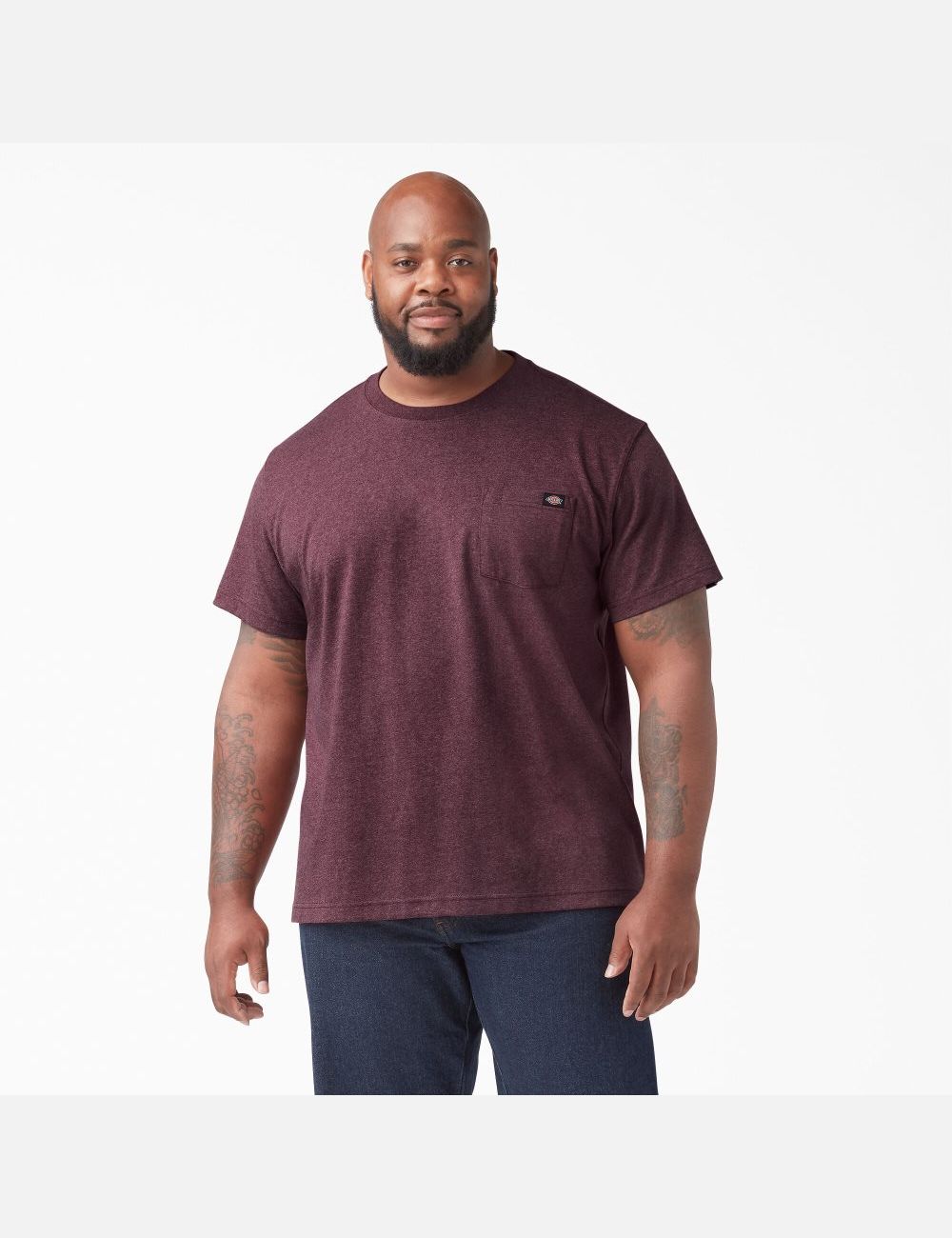 Hauts Dickies Corta Sleeve Heavyweight Heathered Bordeaux | 824BNJGLM