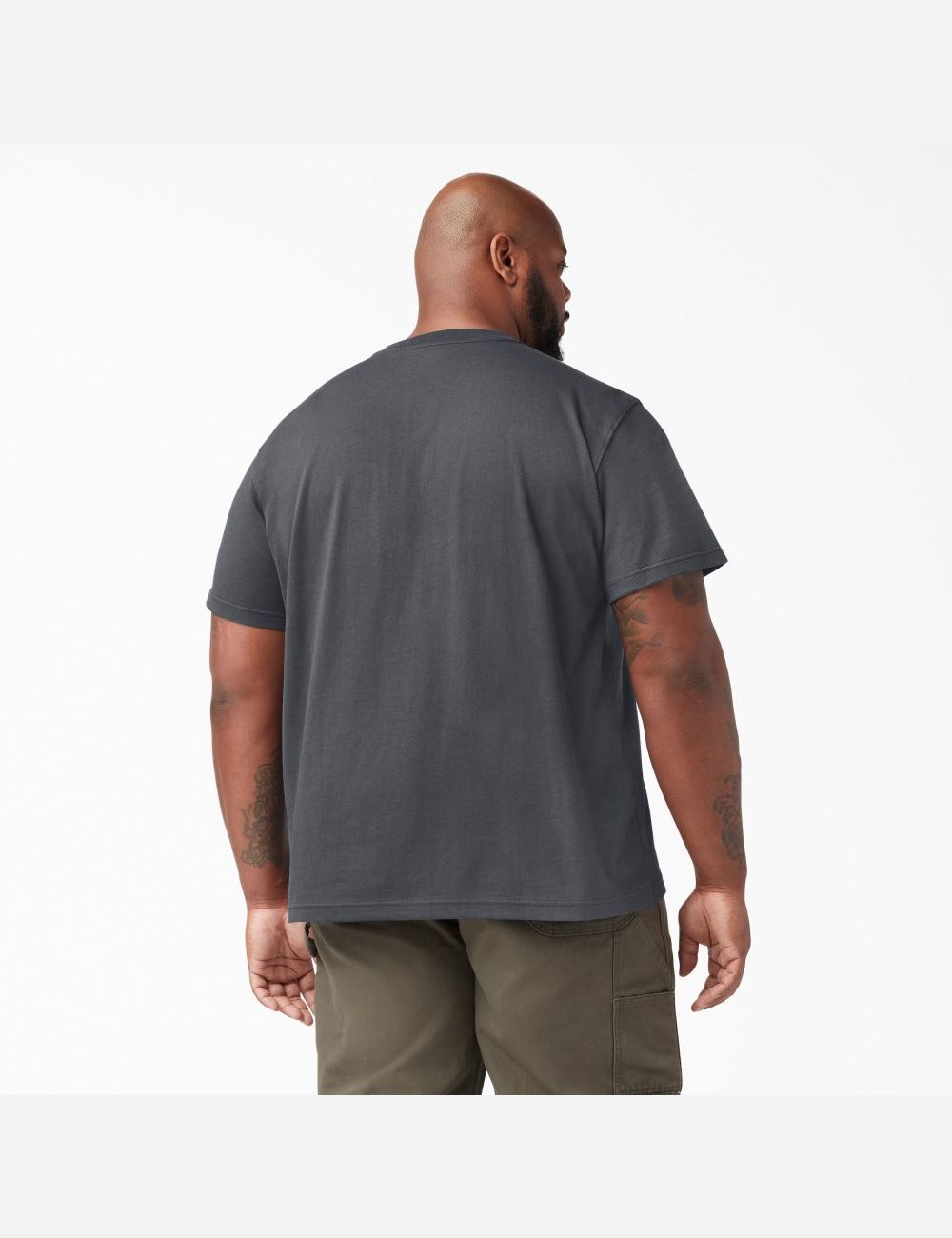 Hauts Dickies Corta Sleeve Heavyweight Henley Grise | 875ODQCFS