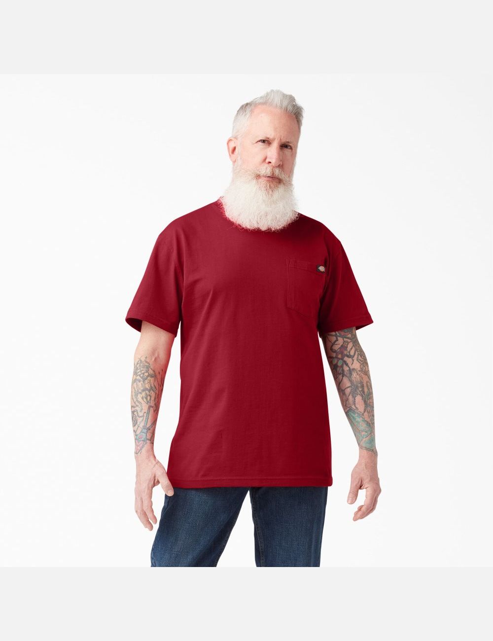 Hauts Dickies Corta Sleeve Heavyweight Rouge | 485RPSVNO