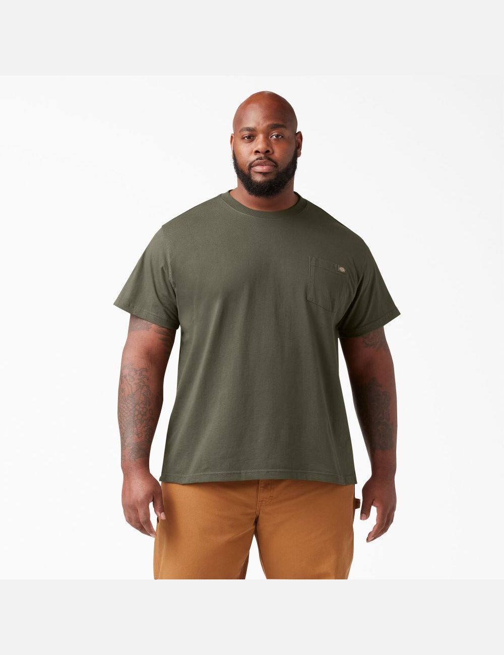 Hauts Dickies Corta Sleeve Heavyweight Vert | 053JGYZLD