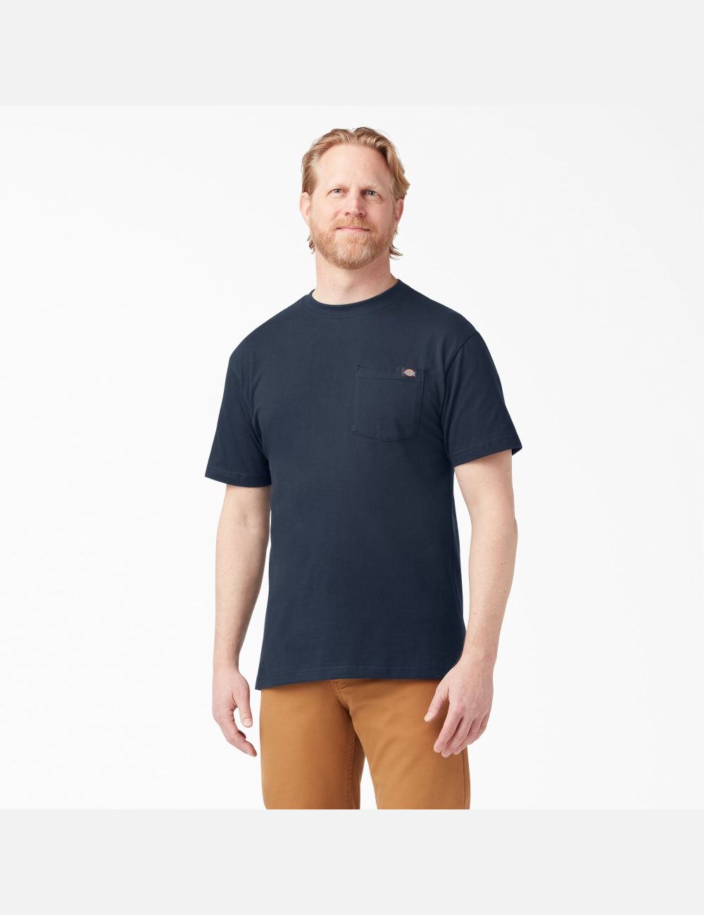 Hauts Dickies Corta Sleeve Pocket Bleu Marine | 283QOZGPN