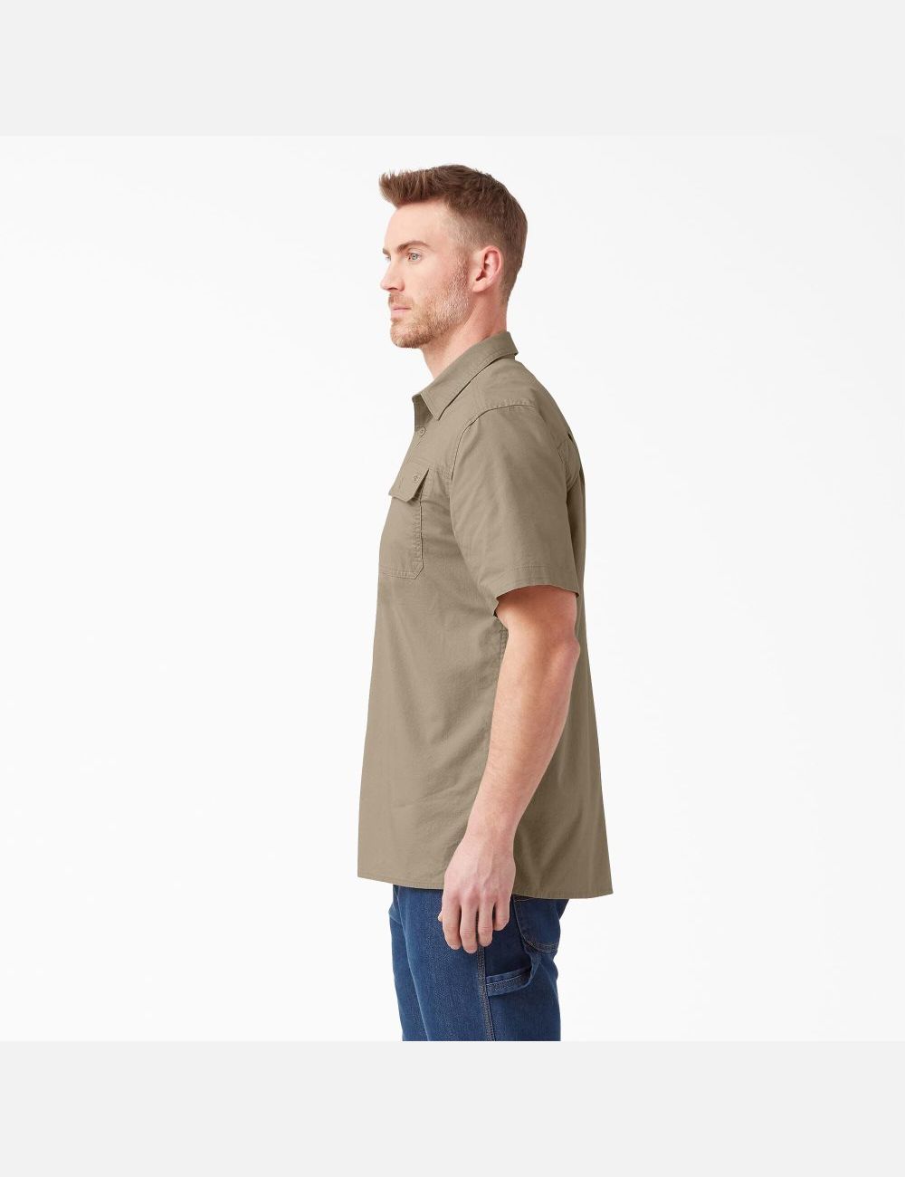 Hauts Dickies Corta Sleeve Ripstop Marron | 496ULXKOP