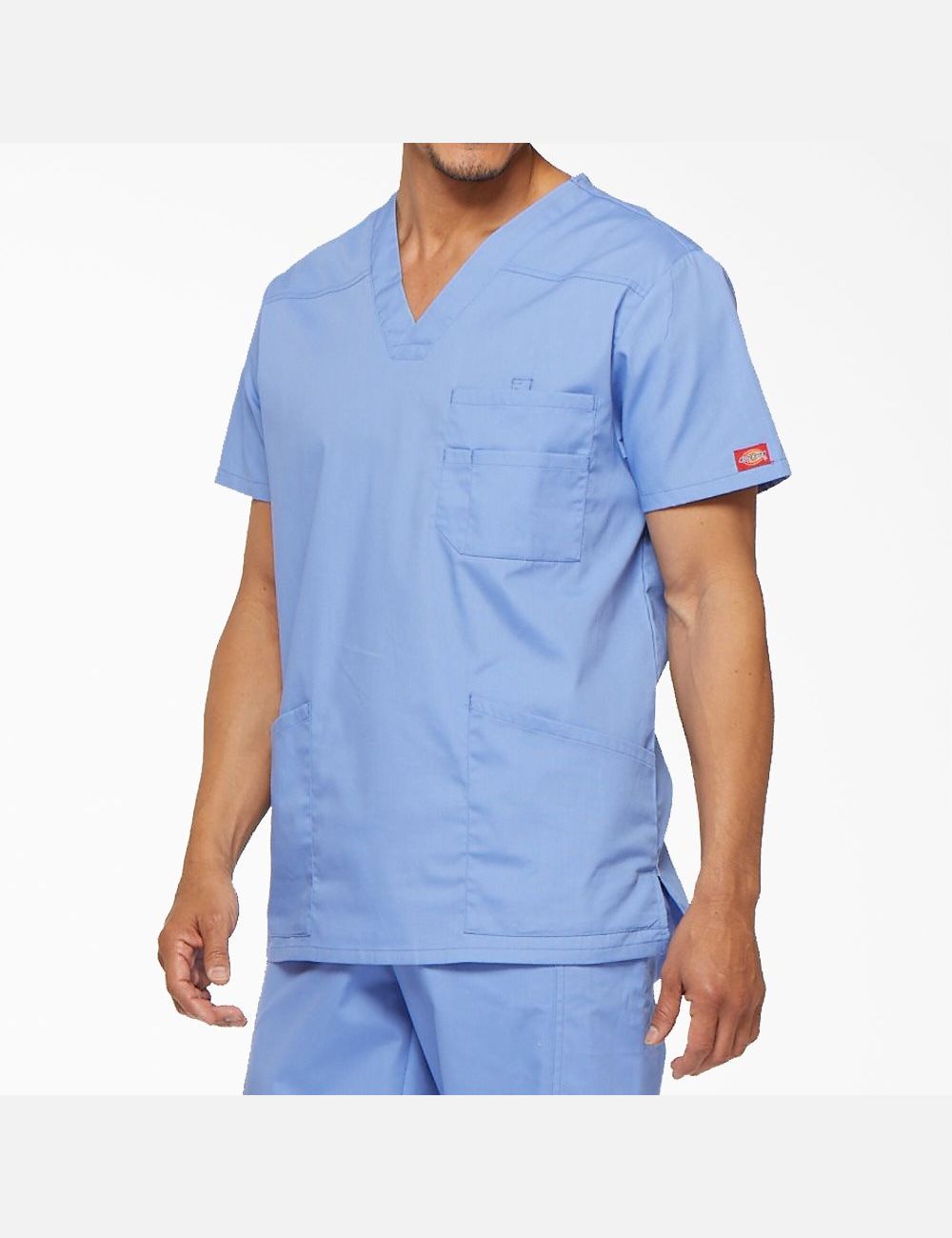 Hauts Dickies EDS Signature V-Neck Bleu | 450TPVXMC