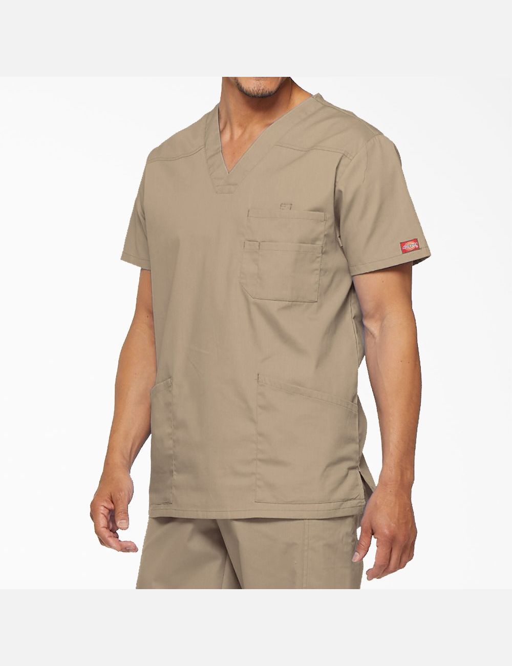 Hauts Dickies EDS Signature V-Neck Kaki | 507AFUJIK