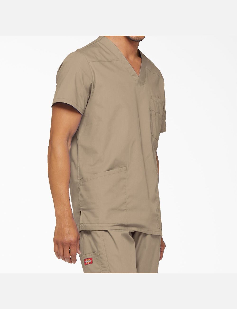 Hauts Dickies EDS Signature V-Neck Kaki | 507AFUJIK