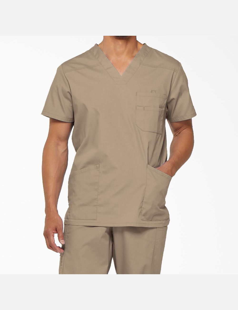 Hauts Dickies EDS Signature V-Neck Kaki | 507AFUJIK