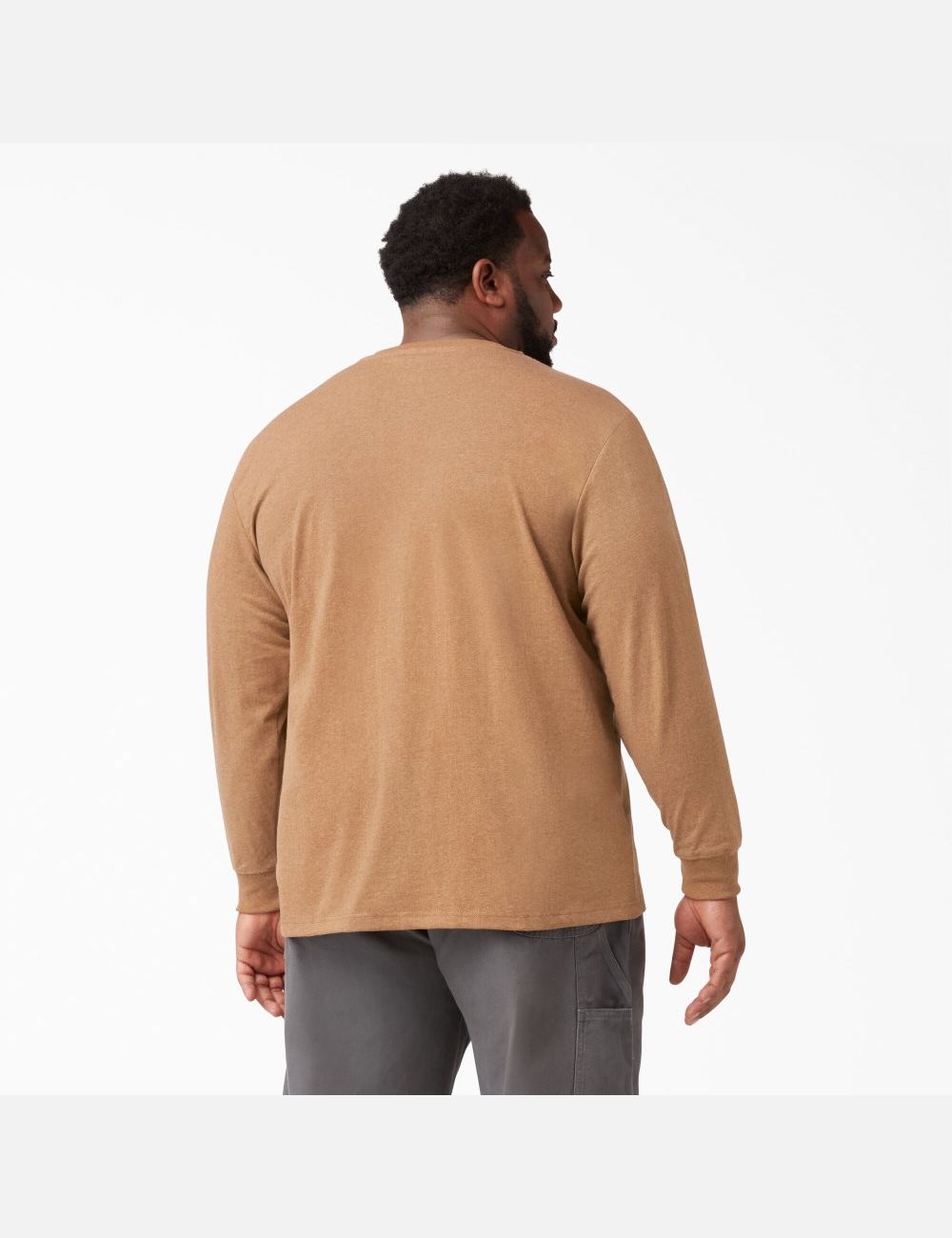 Hauts Dickies Heathered Heavyweight Henley T-Shirt Marron | 890CSEPOD