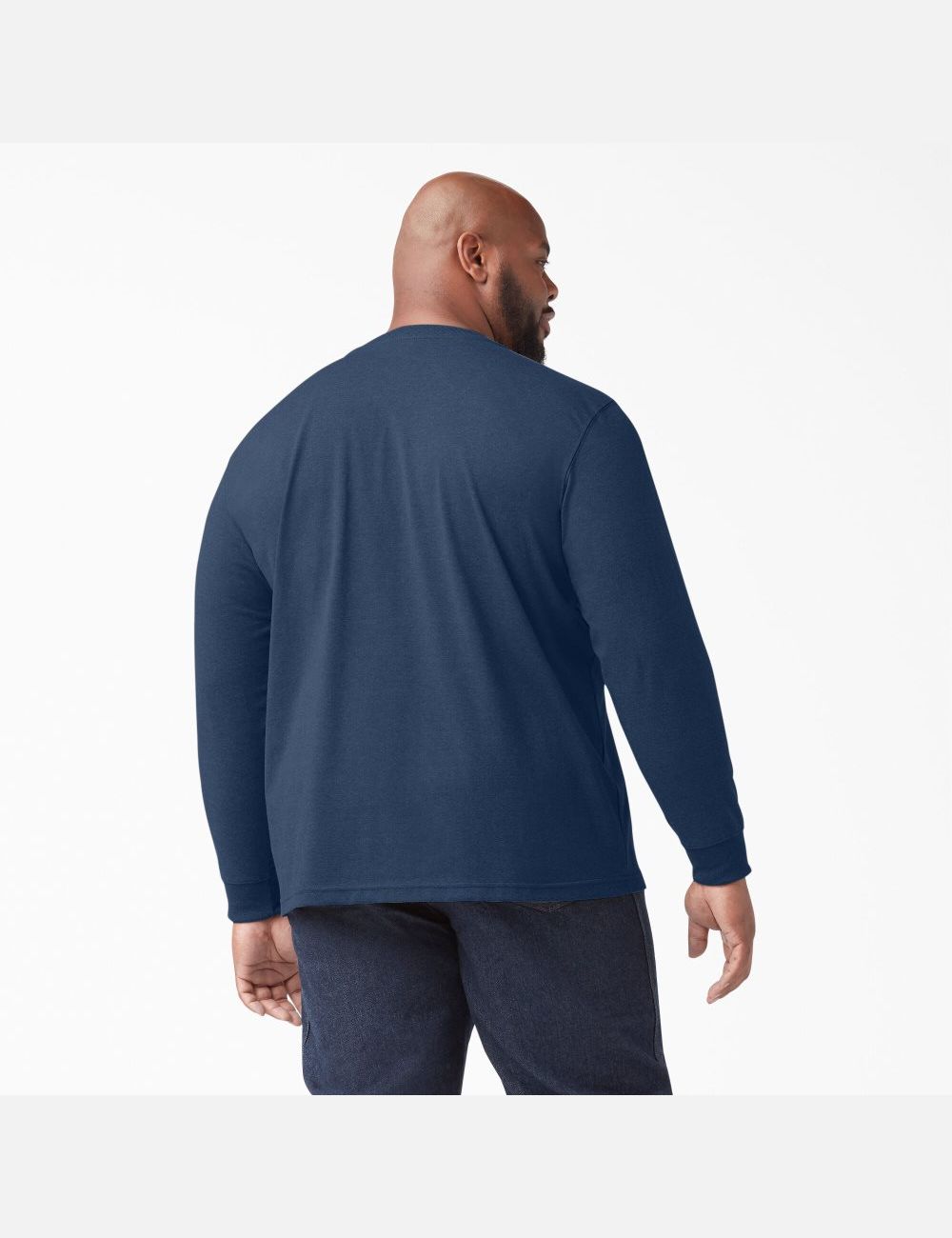 Hauts Dickies Heathered Heavyweight Henley T-Shirt Bleu Marine | 950PRJTYE