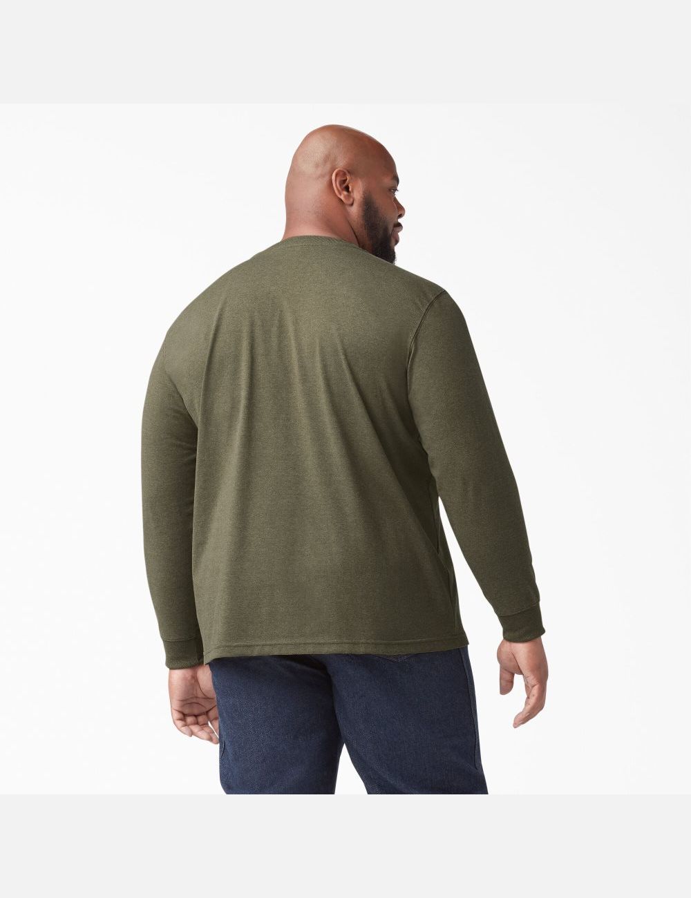 Hauts Dickies Heathered Heavyweight Henley T-Shirt Vert | 956SXTVLA