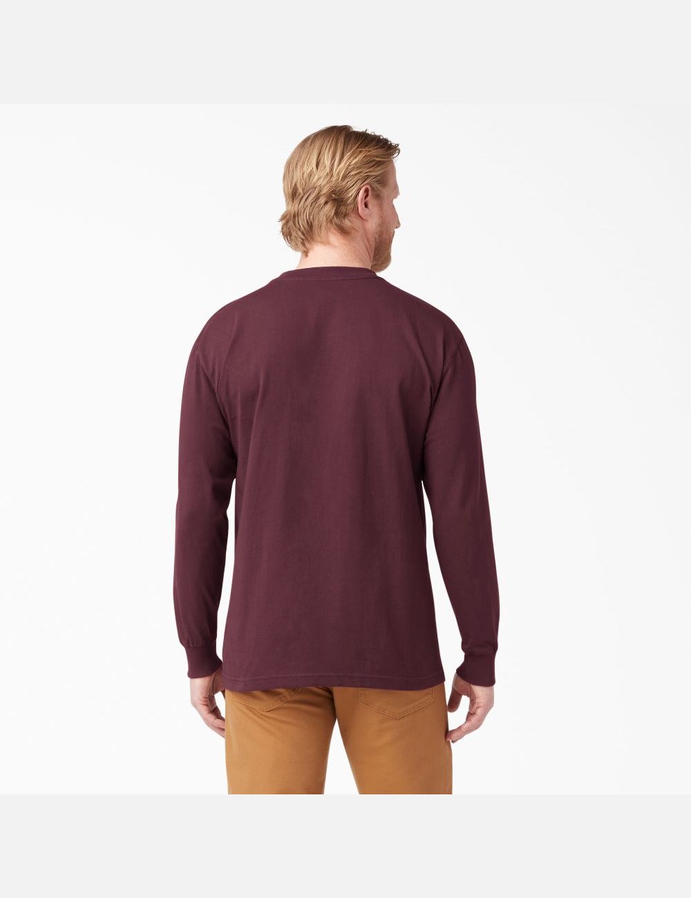 Hauts Dickies Heavyweight Crew Neck T-Shirt Bordeaux | 394COQIDU