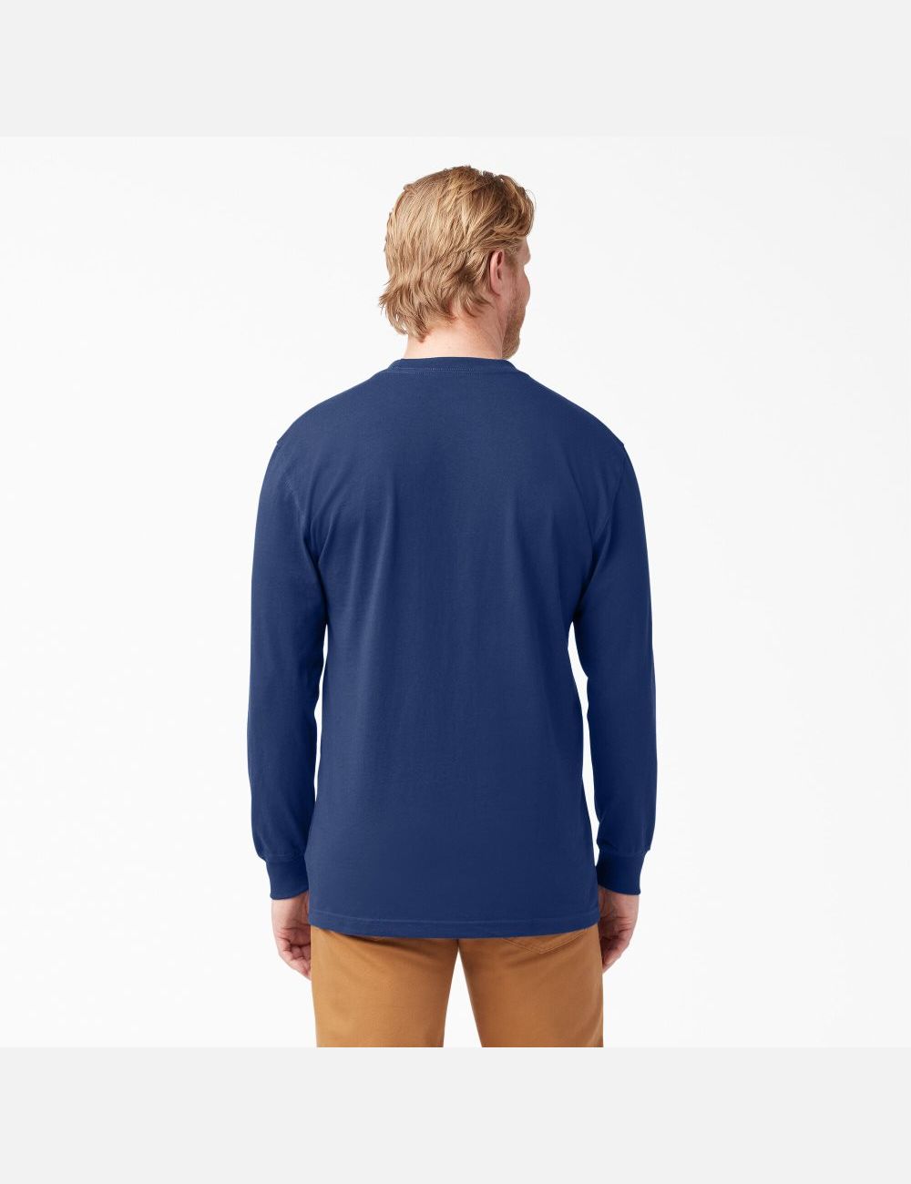 Hauts Dickies Heavyweight Crew Neck T-Shirt Bleu Foncé | 501OPNCGS