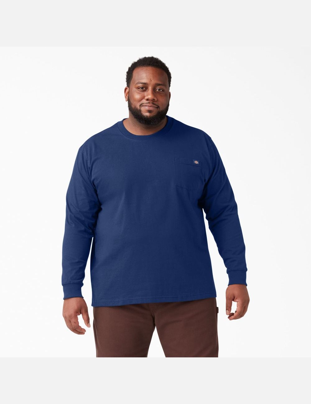 Hauts Dickies Heavyweight Crew Neck T-Shirt Bleu Foncé | 501OPNCGS