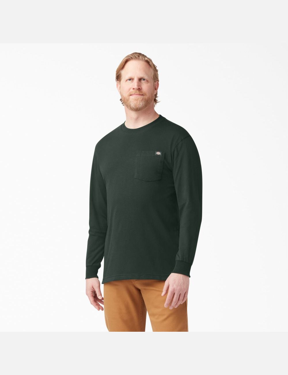 Hauts Dickies Heavyweight Crew Neck T-Shirt Vert | 506RAFOGE