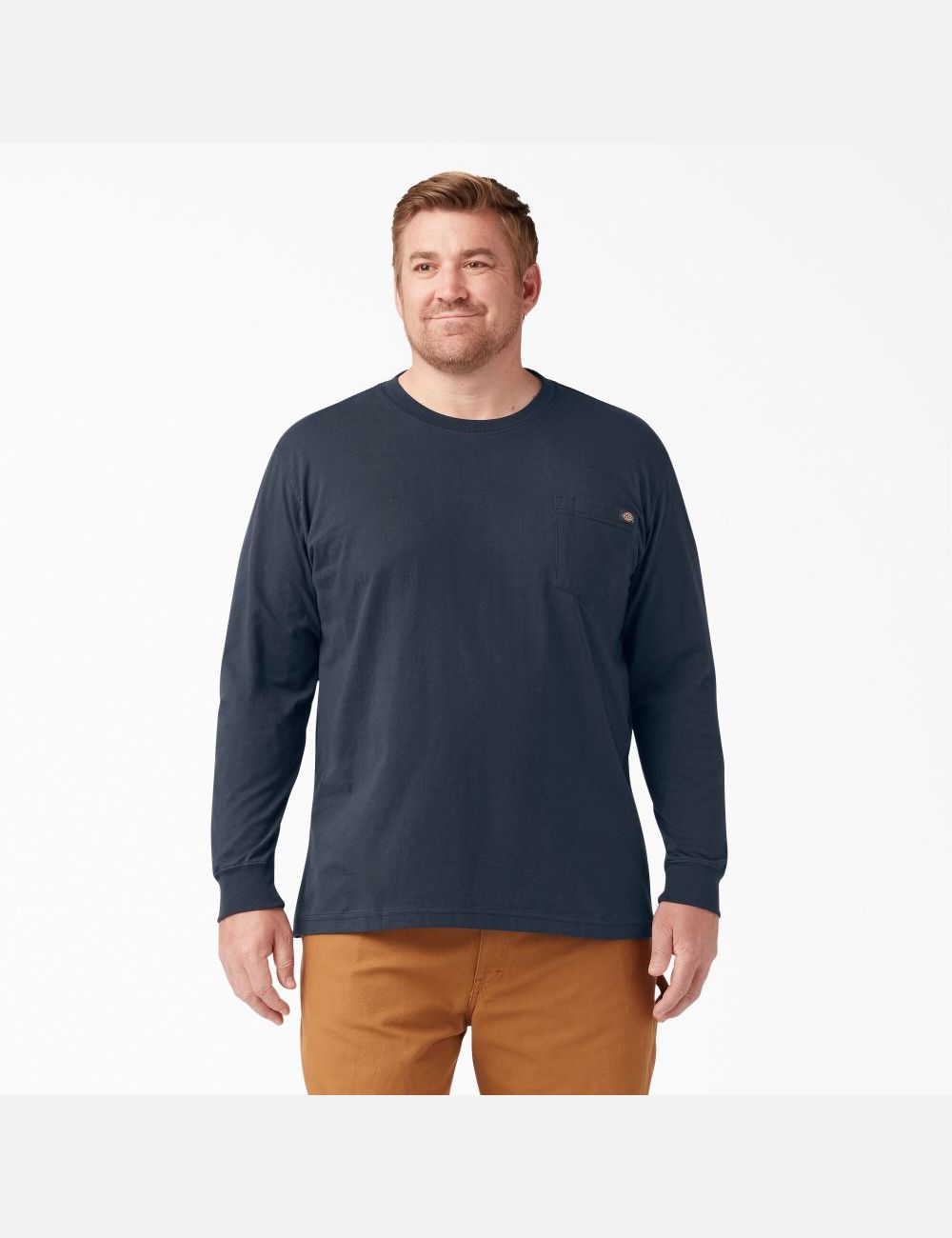 Hauts Dickies Heavyweight Crew Neck T-Shirt Bleu Marine | 915DUPCXL