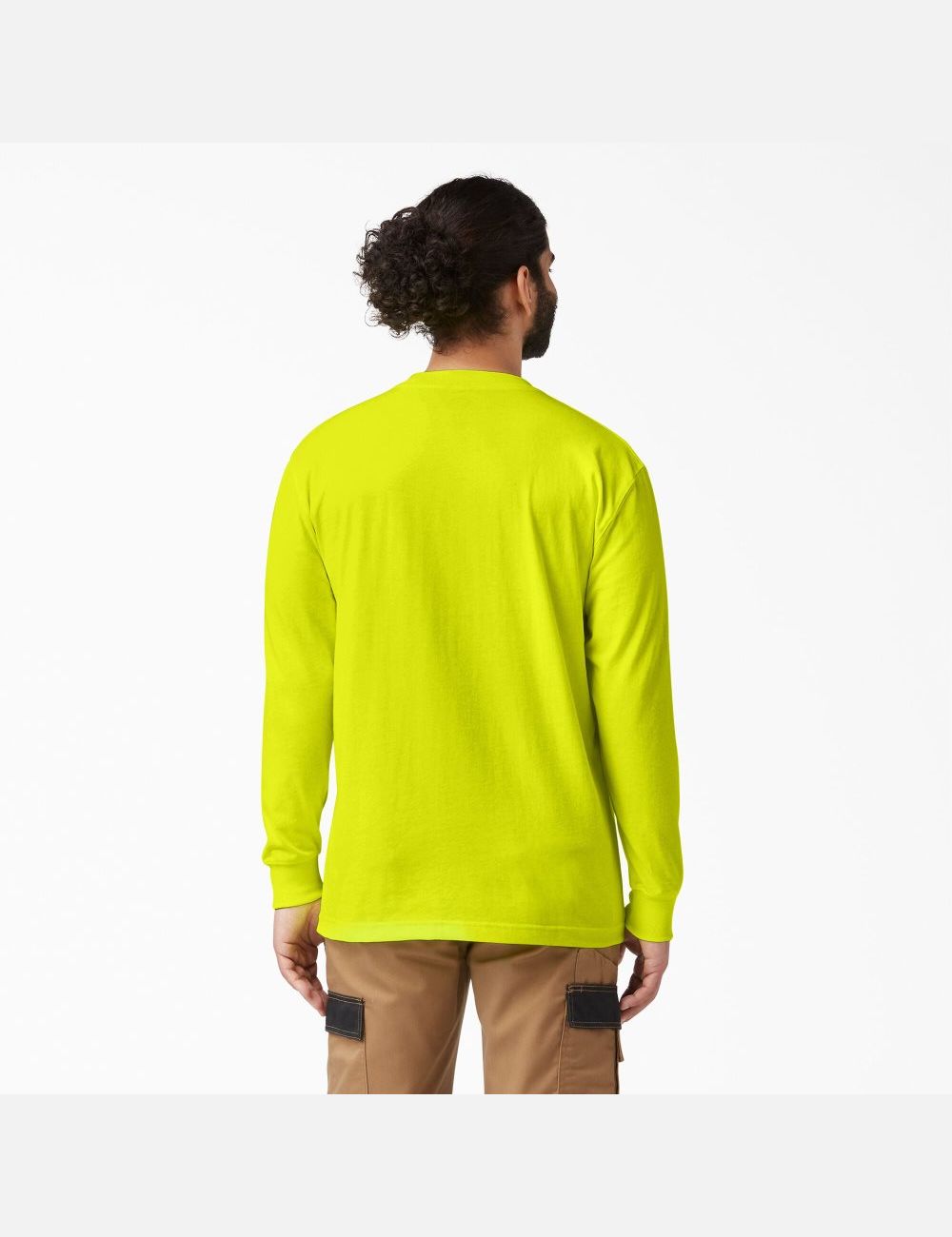 Hauts Dickies Heavyweight Neon Crew Neck T-Shirt Jaune Clair | 736QYCGBE