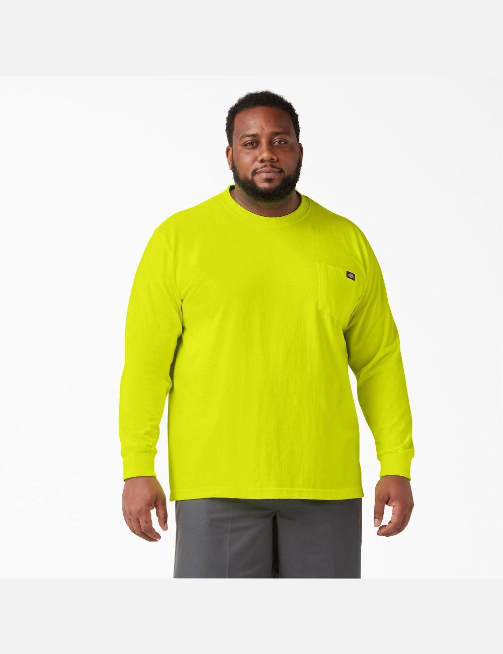 Hauts Dickies Heavyweight Neon Crew Neck T-Shirt Jaune Clair | 736QYCGBE