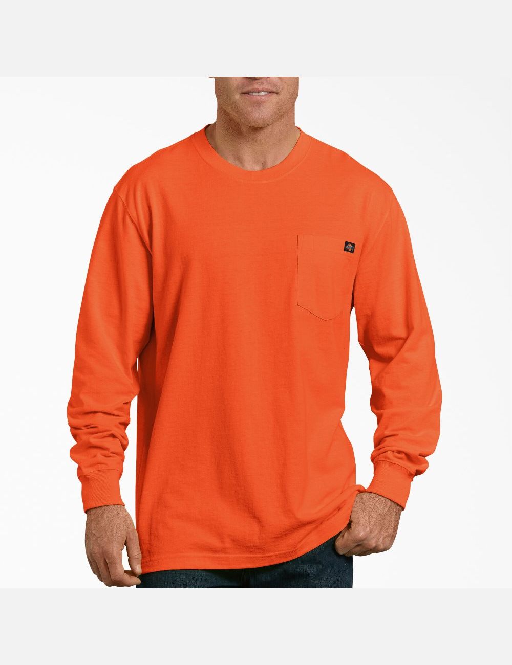 Hauts Dickies Heavyweight Neon Crew Neck T-Shirt Orange Clair | 841ECIZGX