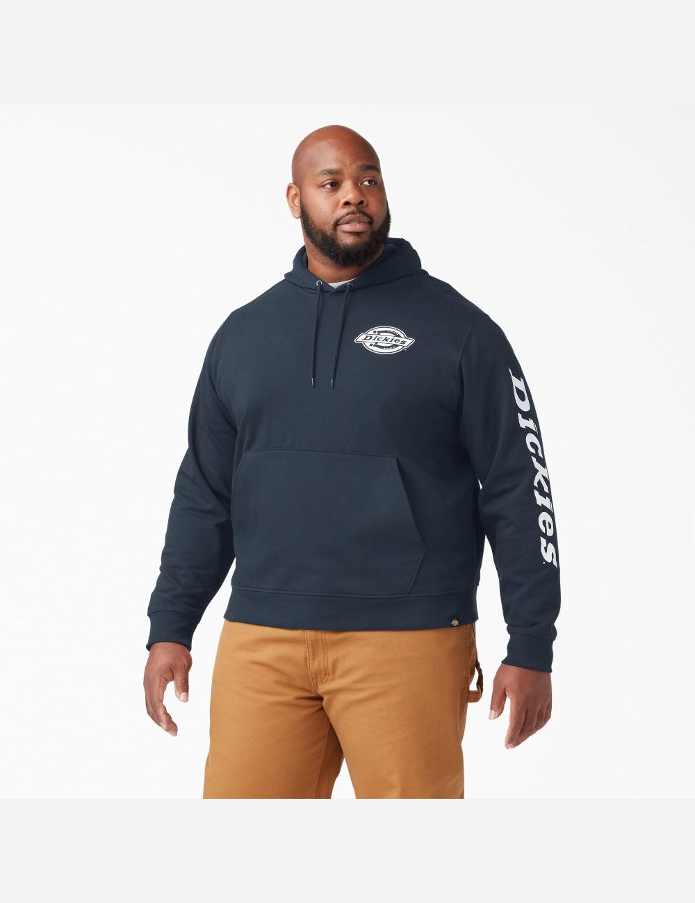 Hauts Dickies Logo Sleeve Fleece Bleu Marine | 819BHWSLM