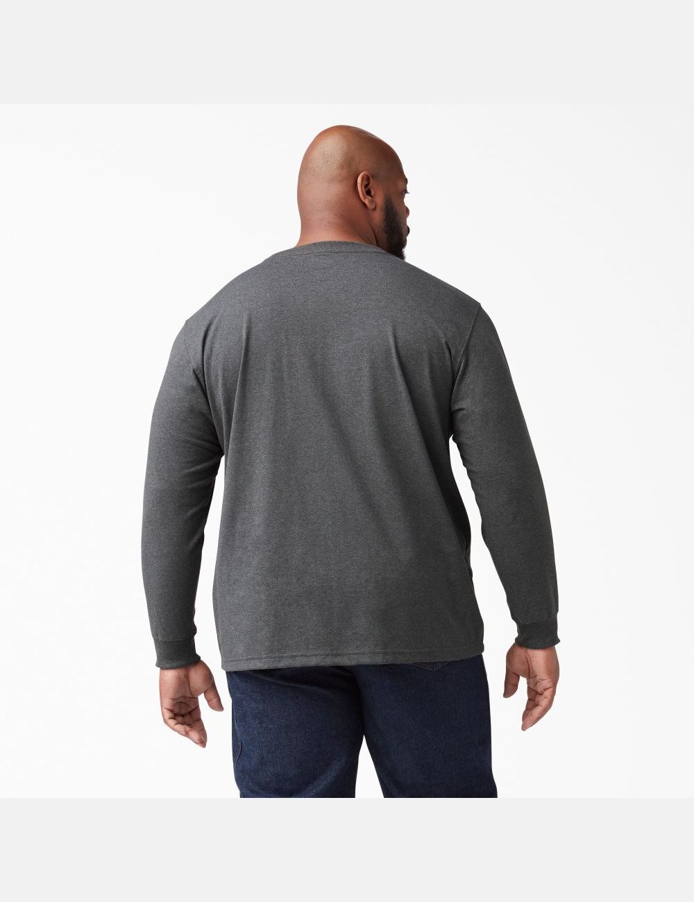 Hauts Dickies Long Sleeve Heathered Heavyweight Crew Neck Grise | 972KALOQZ