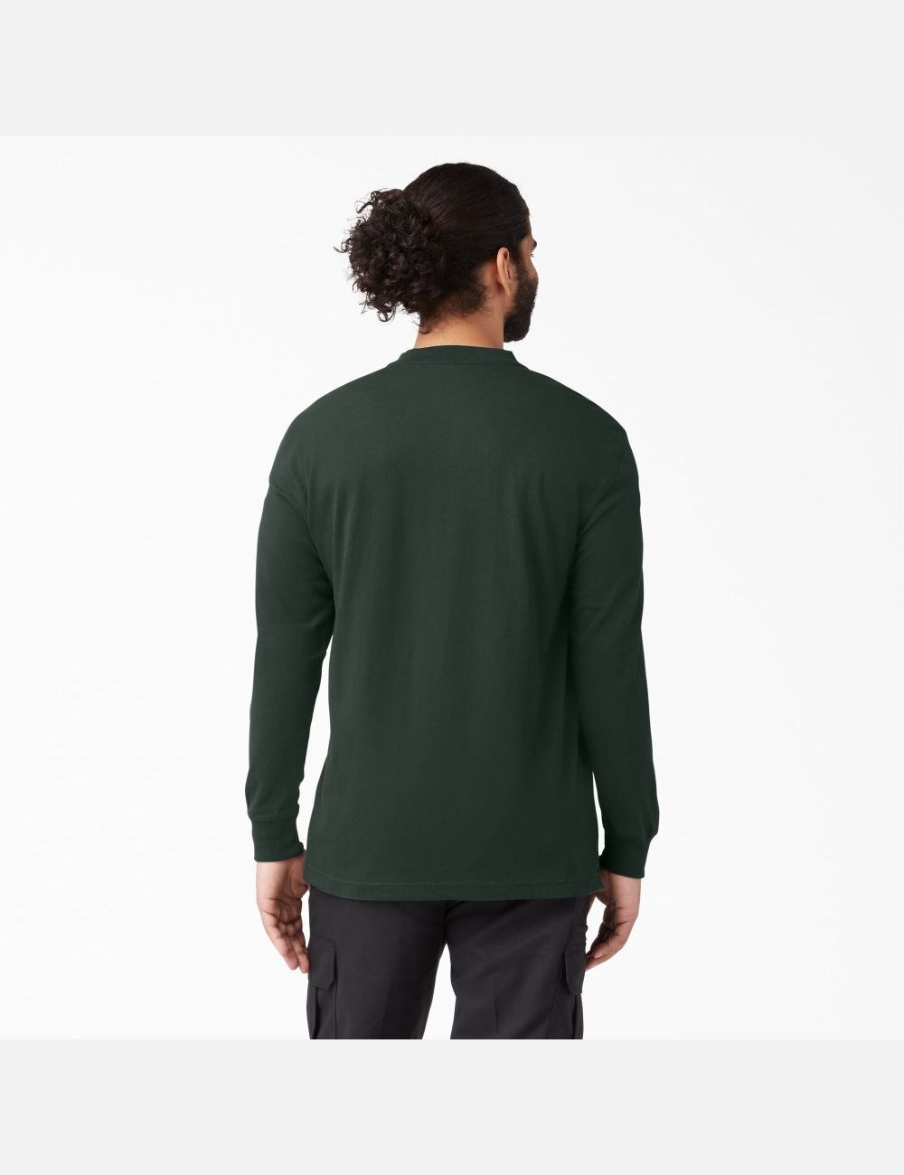 Hauts Dickies Long Sleeve Heavyweight Henley Vert | 015DQHZVI