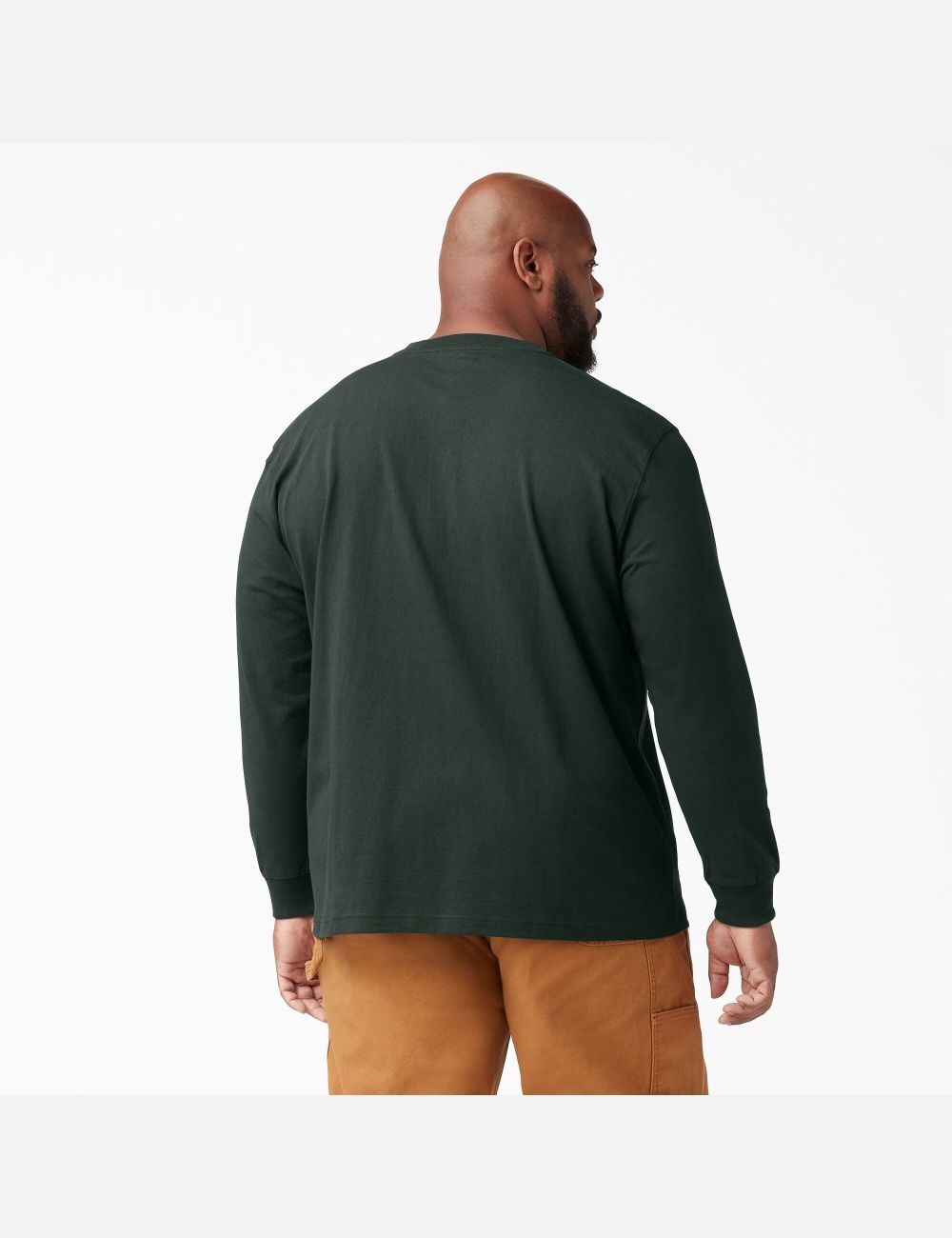 Hauts Dickies Long Sleeve Heavyweight Henley Vert | 015DQHZVI