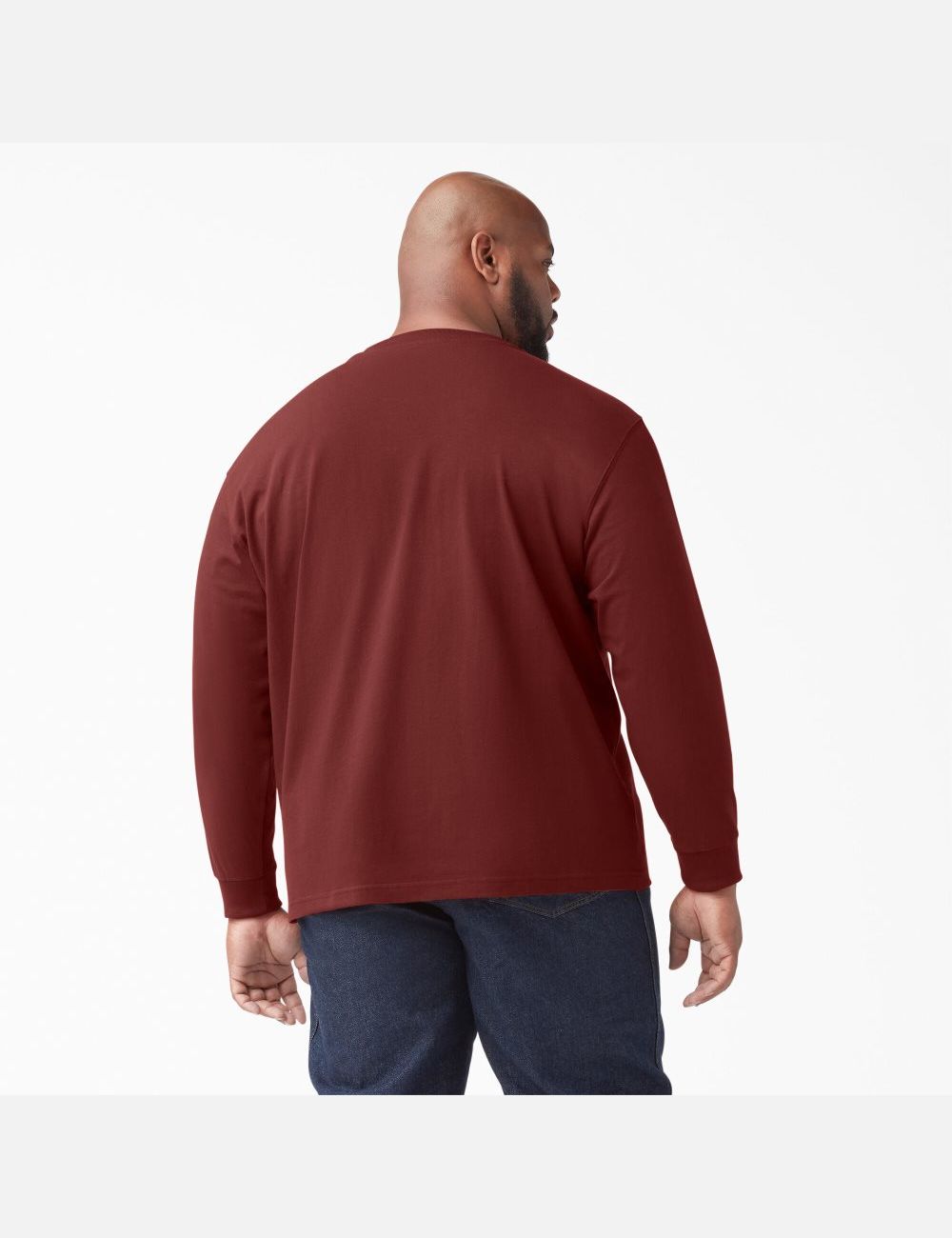 Hauts Dickies Long Sleeve Heavyweight Henley Marron | 140VOKUEF