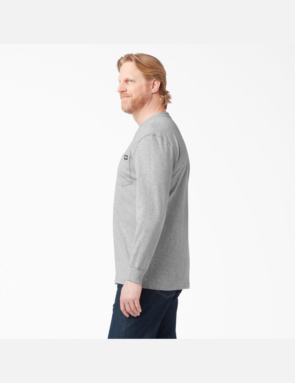 Hauts Dickies Long Sleeve Heavyweight Henley Grise | 256HIZGLW