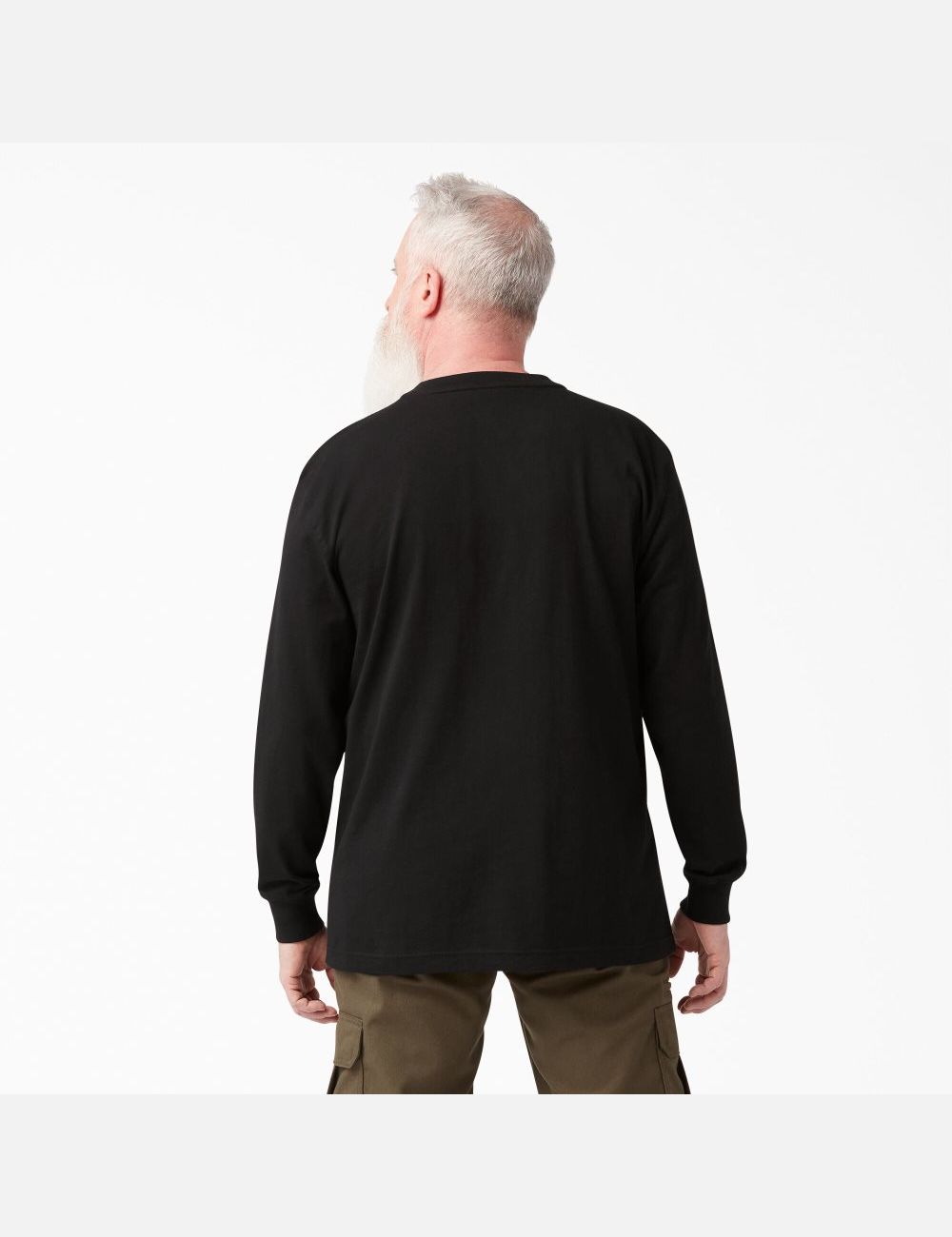 Hauts Dickies Long Sleeve Heavyweight Henley Noir | 541NEXDLH