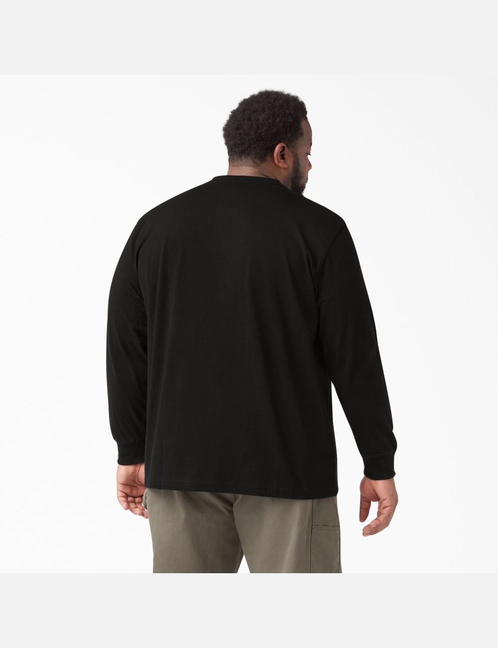 Hauts Dickies Long Sleeve Heavyweight Henley Noir | 541NEXDLH