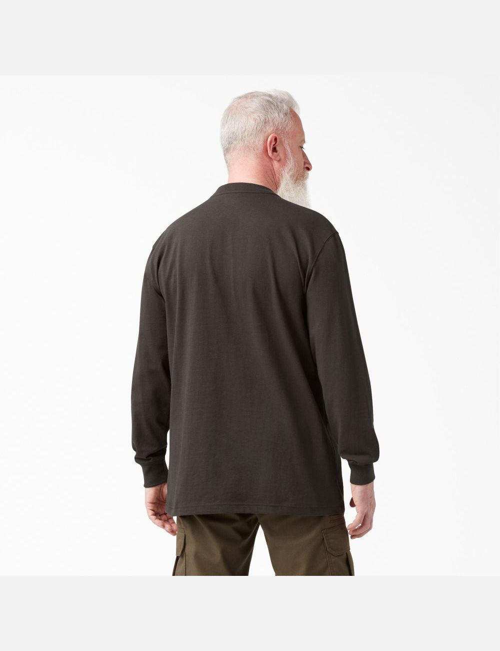 Hauts Dickies Long Sleeve Heavyweight Henley Chocolat Marron | 581PWNCTD