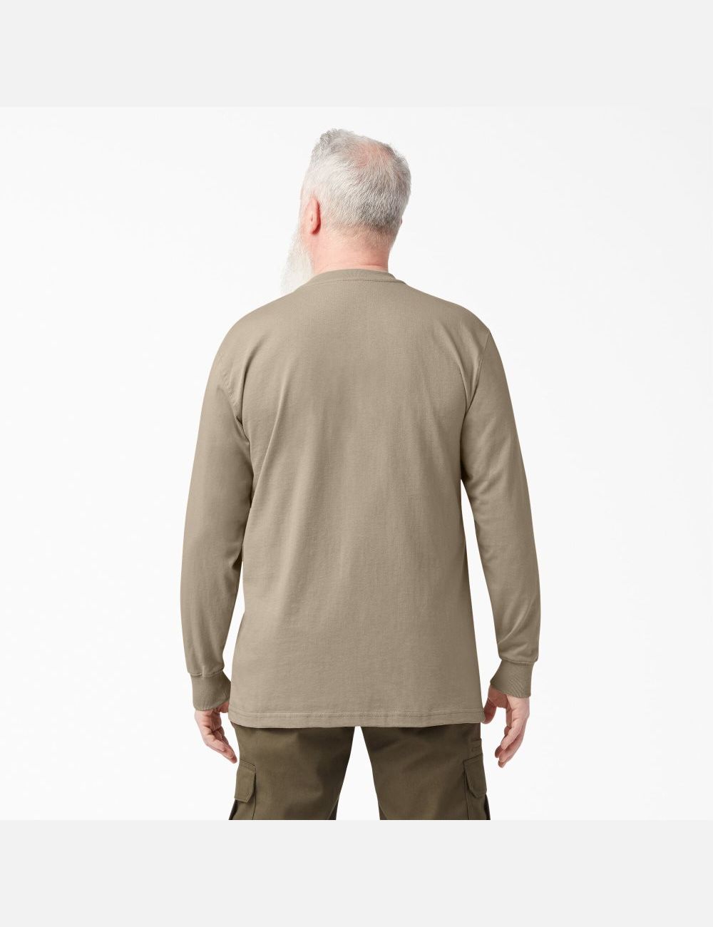 Hauts Dickies Long Sleeve Heavyweight Henley Marron | 627BDTPJS