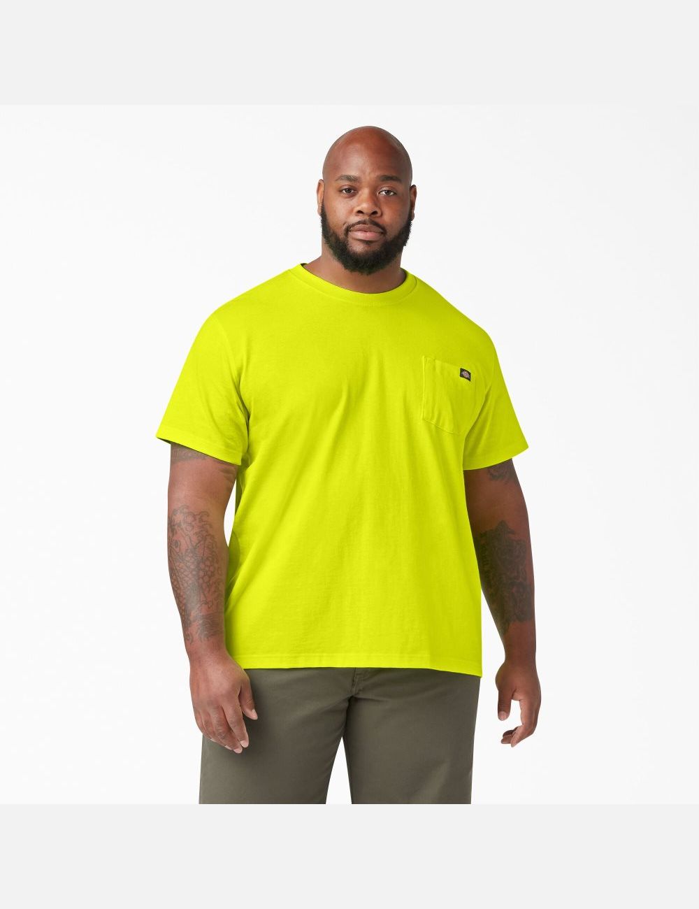 Hauts Dickies Neon Corta Sleeve Heavyweight Jaune Clair | 301GKTNMP