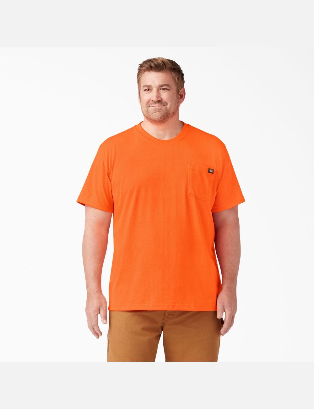 Hauts Dickies Neon Corta Sleeve Heavyweight Orange Clair | 904HFWQDG